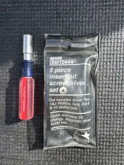 Sears Craftsman USA Nos Rare Magnetic Stubby Bit ScrewDriver W Case & Bits NEW