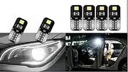 HOCOLO 5x T10 158 LED Bulb W5W 2825 168 192 194 T10 Wedge Light Bulbs 12V Cool White for Car Side Marker Lights Dome Map Door Courtesy License Plate 0.5W (5x T10 2-SMD)