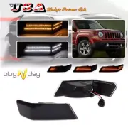 2X Smoke Switchback LED Turn Signal Blinker Corner Lights For 07-17 Jeep Patriot (for: Jeep)