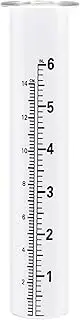 Rain Gauge Outdoor, 7.5" Clear Glass Rain Gauge Replacement Tube with Scale, Measure, Measure