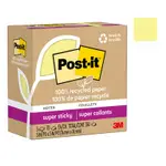 3M POST-IT 利貼 狠黏 環保便條紙 76X76MM（70張 /本）黃色5本 /盒 654R-5SSCY