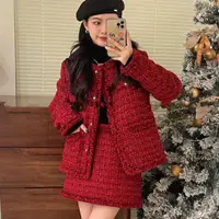 在飛比找蝦皮商城精選優惠-【真的很哇塞~】韓版套裝 冬季新款套裝 女生套裝 過年紅色套