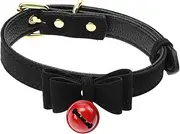 [NIYANGLE] Fashion Bow Collar Necklace Lady Choker Bell Leather Alloy Material for Christmas Valentine's Day