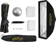 EZ Lock 12X36 Quick Strip Rectangular Bowens Mount Softbox W/External and Intern