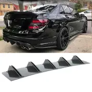 Carbon Rear Diffuser Bumper Lip Spoiler Shark Fin For Mercedes-Benz C300 C63 AMG