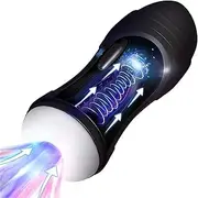 Fully automatic male masturbator sex toy, male sex toy masturbation cup with 9 vibrations and 3 suction modes for penis stimulation, electric pocket vaginal male masturbator, 3D realistic sleeve vibrator for men