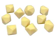 Blank Dice - D10 Ivory