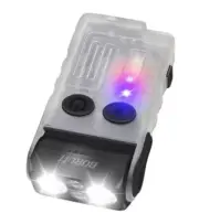 BORUIT V20 Mini LED Rechargeable Alarm Torch EDC KeyChain Flashlight Work Lamp