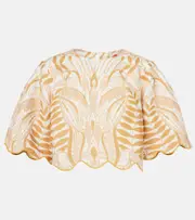 [Farm Rio] Farm Rio Printed linen top AU 8 yellow