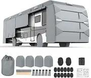 Mofeez Class A RV Cover, Heavy Duty Camper Cover 37-40ft, Extra-Thick 7 Layer Windproof Anti-UV Rip-Stop Class A Motorhome Cover with 2Pcs Extra Straps, 6 Gutter Covers & 4 Tire Covers