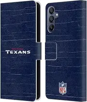 Head Case Designs Officially Licensed NFL Distressed Look Houston Texans Logo Leather Book Wallet Case Cover Compatible with Samsung Galaxy A15