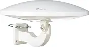 Outdoor Amplified HDTV Antenna, ANTOP UFO 360 ° Omni-directional Reception, 65 Mile Long Range High Gain TV Antenna for Attic Home RV TV with Built-in 4G LTE Filter, Waterproof, UV Coating