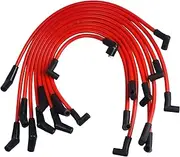 10.5mm Spark Plug Wires Compatible with Ford F-150 F150 Mustang 5.0L 5.8L SBF 302 289 Ignition Wires High Performance Red
