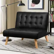 ALFORDSON Sofa Bed Lounge Single Chair Black