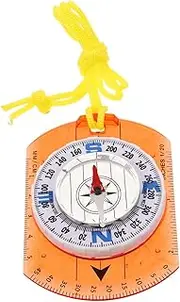 Outdoor Compass Compass Hiking Supply Acrylic Orange