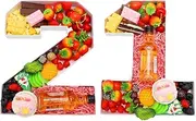 Kafucize 14inch Charcuteire Board Number Fillable Cardboard Platter Serving Food Fruit Decoration Box Birthday Anniversary Party Treat (WHITE, NUMBER 21)