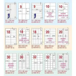 《勁媽媽購物商城》龍德 電腦標籤紙 14格 LD-816-W-B 白色 1000張 影印 雷射