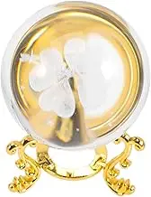 Cabilock 1 Set Crystal Ball Ornament Artificial Crystal Sphere with Stand for Home Decor Desk Decoration and Present for Indoor Decoration and Art Craft