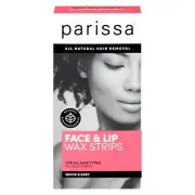 Parissa Face & Lips Wax Strips Kit for Facial Hair Removal, At-Home Waxing Kit w