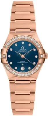 Omega Constellation Manhattan Automatic Diamond Bezel Ladies Luxury Swiss Watch