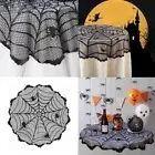 Round Spider Web Tablecloth Black Spiderweb Lace Tablecloth Party