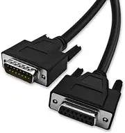 XANHAM 16 Feet(5 Meter) DB15 15 Pin Two Row Straight Through Serial Extension Cable, Double Shielded(Metal Braiding&AL-foil), Female to Male, Black, SC910S09FM