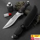 Survival Military Bowie Sharp Fixed Blade Knife Outdoor Skinning knife w/ Sheath
