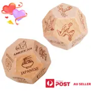 12-Sided Food Love Decision Dice Wood Date Night Dice Valentine's Day Gift OZ