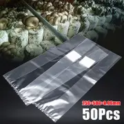 50Pcs 25*50CM Mushroom Spawn Grow Bags Polypropylene Autoclavable High Temp