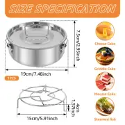 Flan Pan with Lid and Handle Stainless Steel Flan Pan Mold with 3 Locks .s