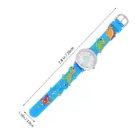 在飛比找蝦皮購物優惠-藍色手錶幼兒手錶卡通動物手腕石英造型防水兒童,