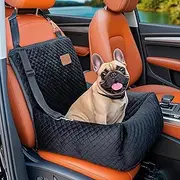 Dog Car Seat Pet Booster Seat Pet Travel Safety Car Seat,The Dog seat Made is Safe and Comfortable, and can be Disassembled for Easy Cleaning(Solid Black)