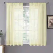 Sheer Curtains Living Room Linen Textured Curtain Sheers Light Filtering Voile R
