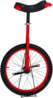Kids Unicycle with 16-Inch/18-Inch /20-Inch Skidproof Wheel, School Children Cycling Balance Exercise Aujustable Height Learning Training, Red Durable TDF