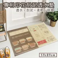 在飛比找PChome24h購物優惠-Madrid專利印花刮泥透水踏墊-大(咖啡-咖)