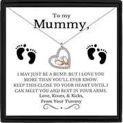 Gift For New Mum New Mummy Gift Pregnancy Gift Expecting Mother Gift From Baby Bump Pregnancy Gift Baby Feet Necklace To My Mummy Expecting Mother Gift