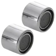 2pcs 20mm Female Thread Water Saving Faucet Tap Spout Aerator Nozzle Silver Black