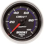 Auto Meter 6106 Cobalt 2-1/16" 0-100 PSI Mechanical Boost Gauge