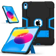 MCC Stylish Shockproof iPad (A16) 11" 2025 Case Cover Kids Apple 11-inch 11th Gen [Black+Blue]