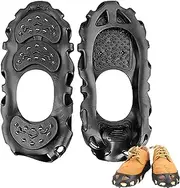 [Generic] Shoe Spikes - Crampons Snow Cleats Shoe Spikes for Snow and Ice with 30 Alloy Studs,Roofing Boots Pads Ice Grips for Shoes, Non Slip Shoe Spikes for Winter Hiking Climbing Ice Fishing