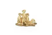 Meerkats, Mongoose, Family, Very Realistic Rubber Model, Hand Painted Toy 2.5"
