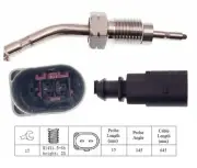 Exhaust Temperature Sensor fits VW TIGUAN 5N 2.0D 07 to 18 Lucas 03L906088AP New