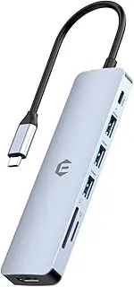 USB C Hub, TOTU USB C 100W PD Docking Station, USB C Docking Station with Multiport Adapter HDMI, 3 USB 3.0, SD/TF Dock for Type C Laptop