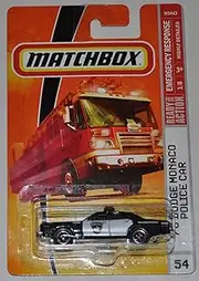 1978 Dodge Monaco Police Car (#54) (1/8 Emergency Response) - Matchbox - Diecast Car