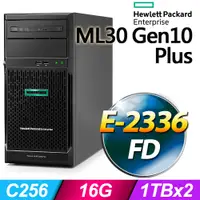 在飛比找PChome24h購物優惠-(商用)HPE ML30 Gen10 伺服器(E-2336/