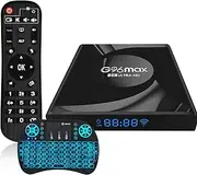 Android TV Box 13.0, G96max R8 1000M LAN Ethernet, Set Top Box 4GB RAM 64GB ROM with RK3258/8K/3D/H.265/BT 5.0 Smart Android Box with Wireless Keyboard,4gb+32gb