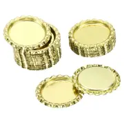 30Pcs 1" Flat Decorative Bottle Caps Craft Bottle Pendant Trays Gold Tone