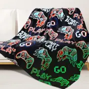 Game Controller Gifts for Boys Glow in The Dark Blanket Kids Gaming Controller