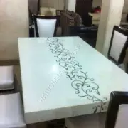 6'x3' Italian Marble Dining Table Top Mother Of Pearl Inlay Office Decors E950E