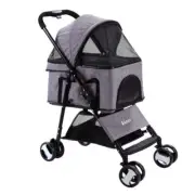 i.Pet Pet Stroller Dog Pram Cat Carrier Travel Large Pushchair Foldable 4 Wheels